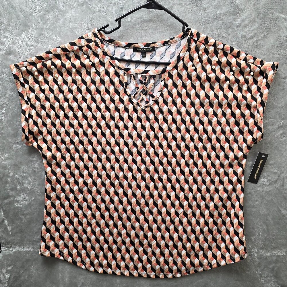 Kathy Ireland Beaded Top 2X NWT